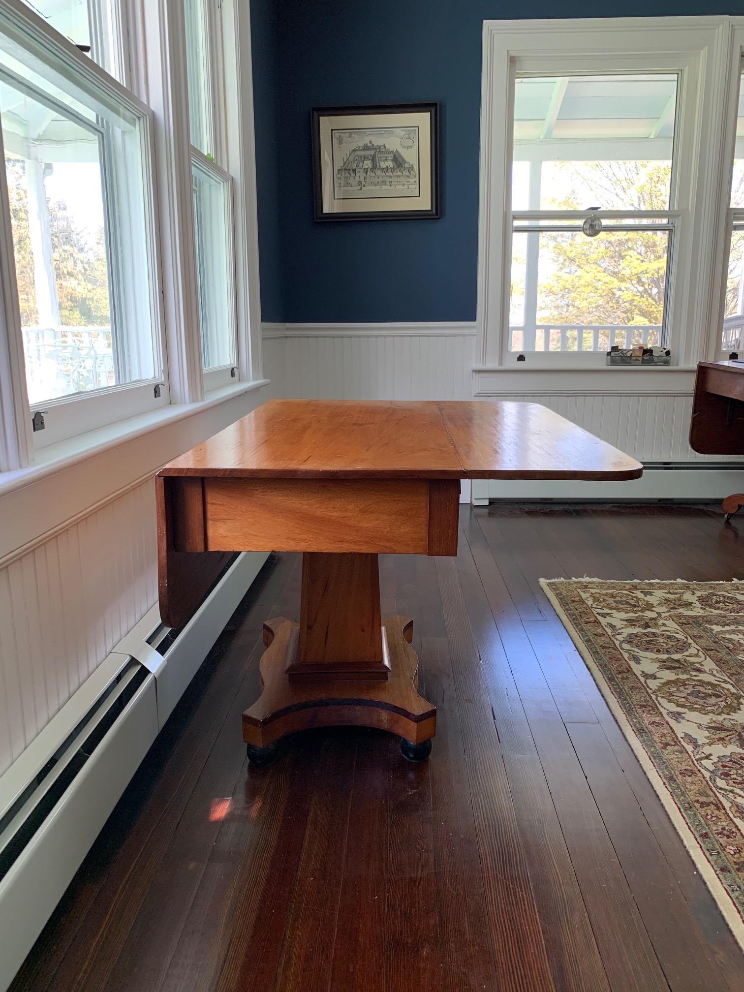 American Empire Drop Leaf Table, c. 1880 by S. K. Pierce & Son, Co. For Sale 12
