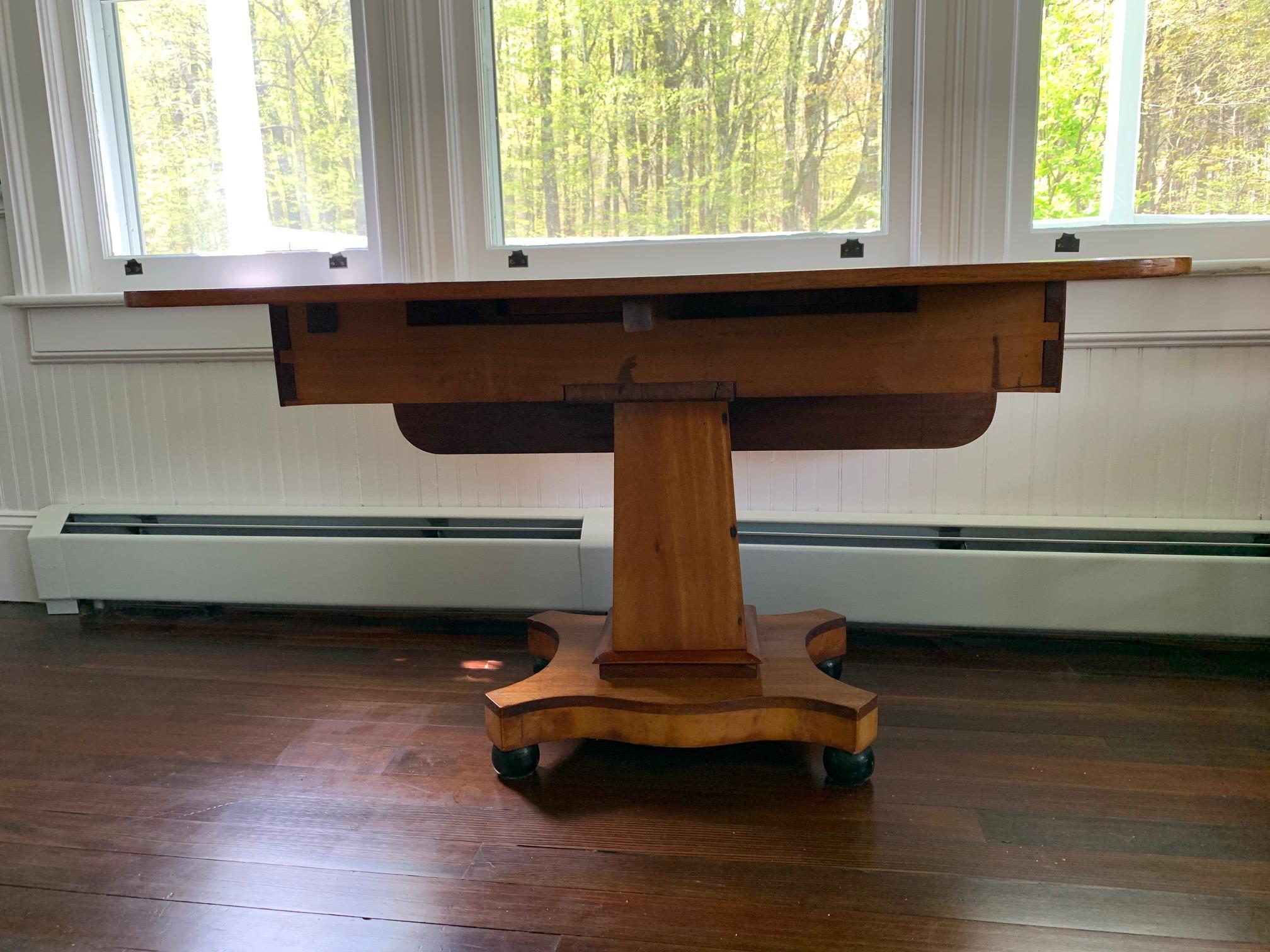 American Empire Drop Leaf Table, c. 1880 by S. K. Pierce & Son, Co. For Sale 13