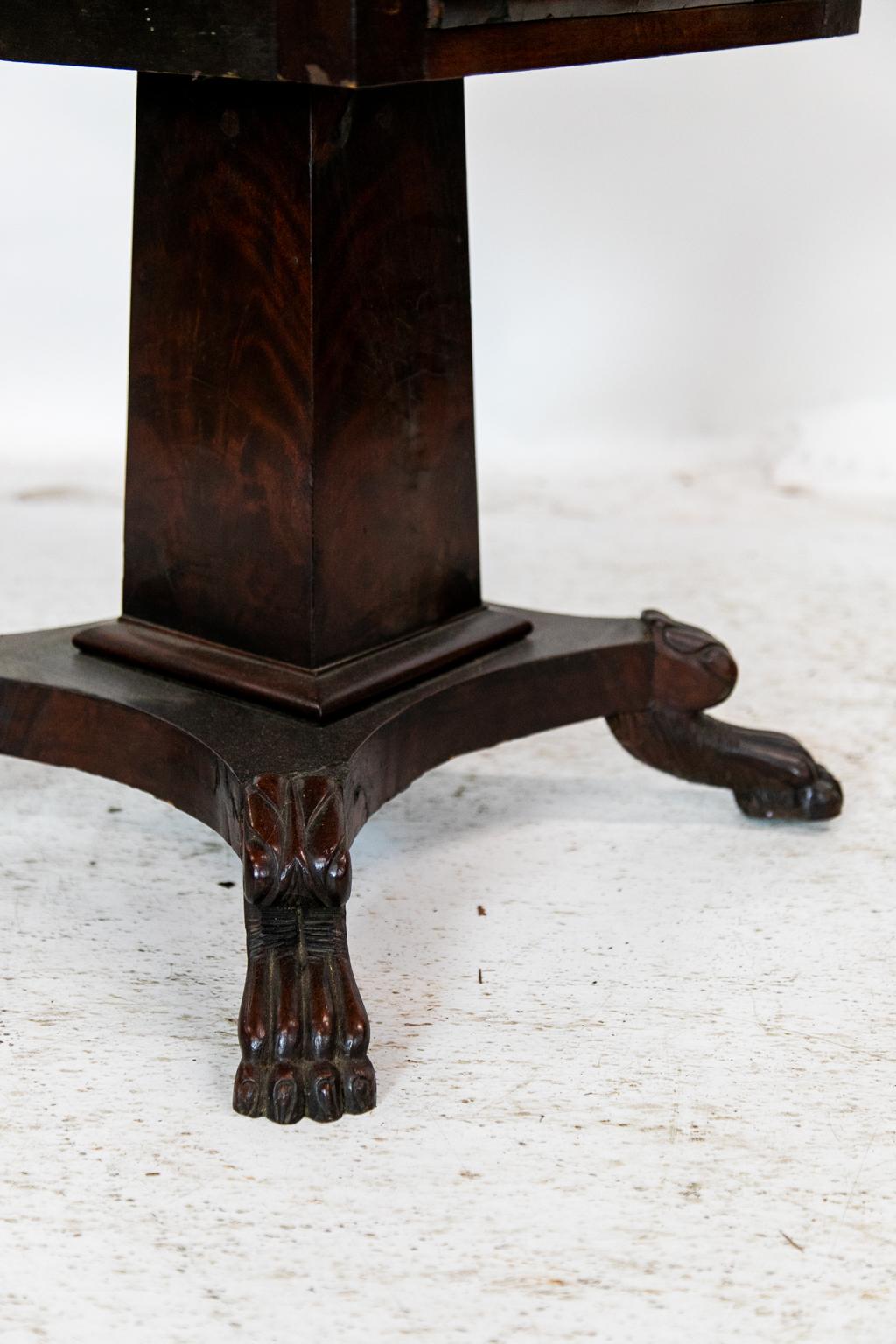 Mahogany American Empire Drop-Leaf Table