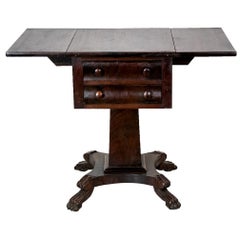 Antique American Empire Drop-Leaf Table