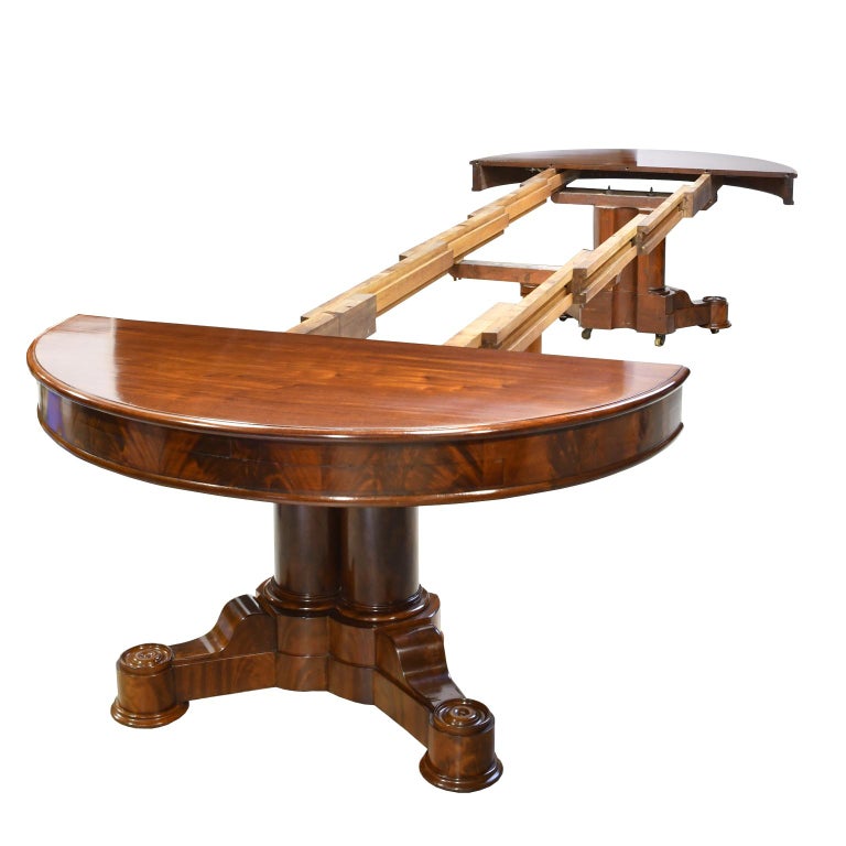 American Empire Oval Extension Dining Table in Mahogany ...