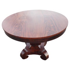 American Empire Flame Mahogany Center Table, Circa 1850s