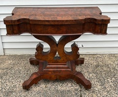 American Empire Flip-top Console Table, Circa 1870