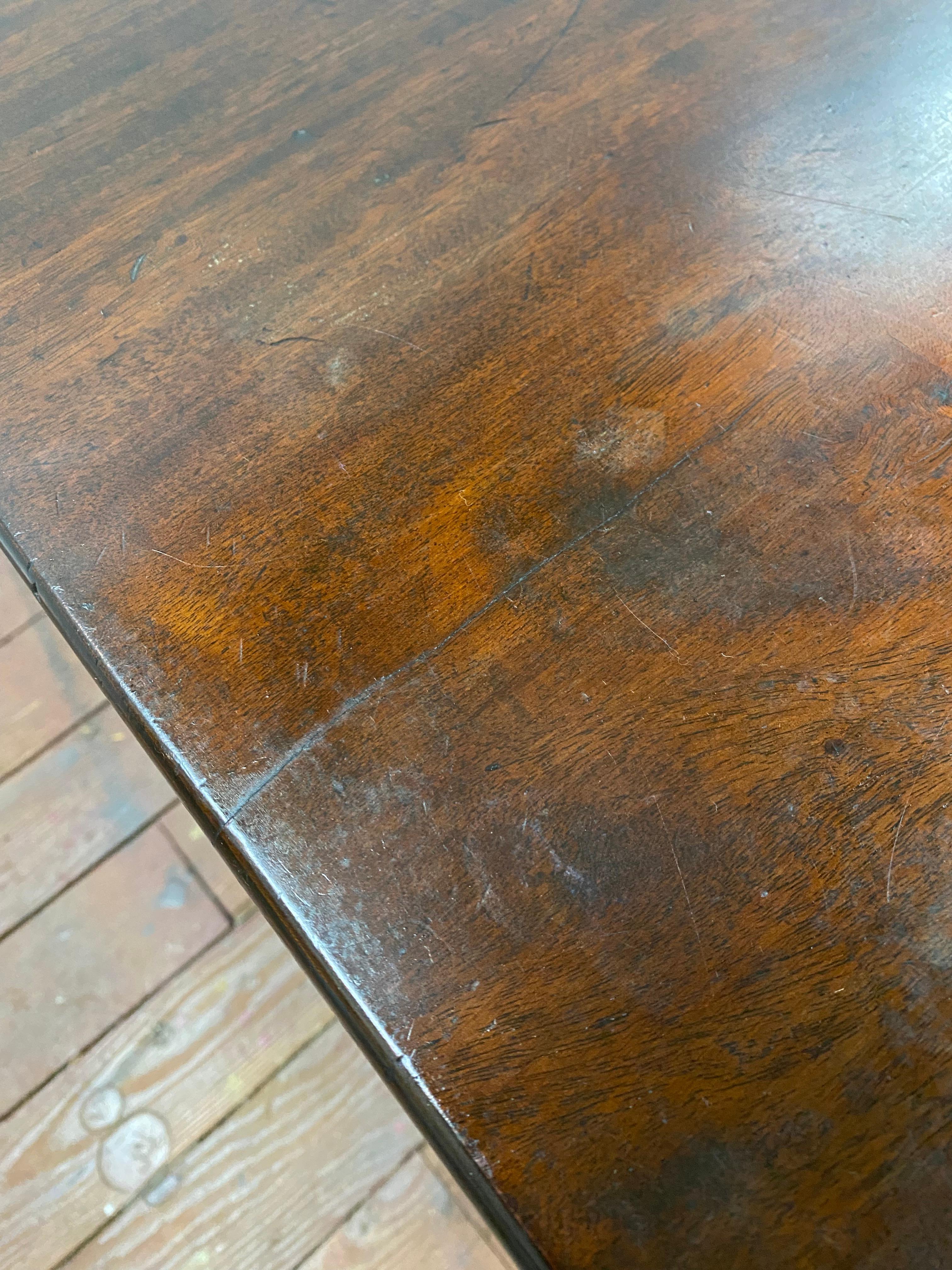 American Empire Flip Top Mahogany Gate Leg Console Table For Sale 13