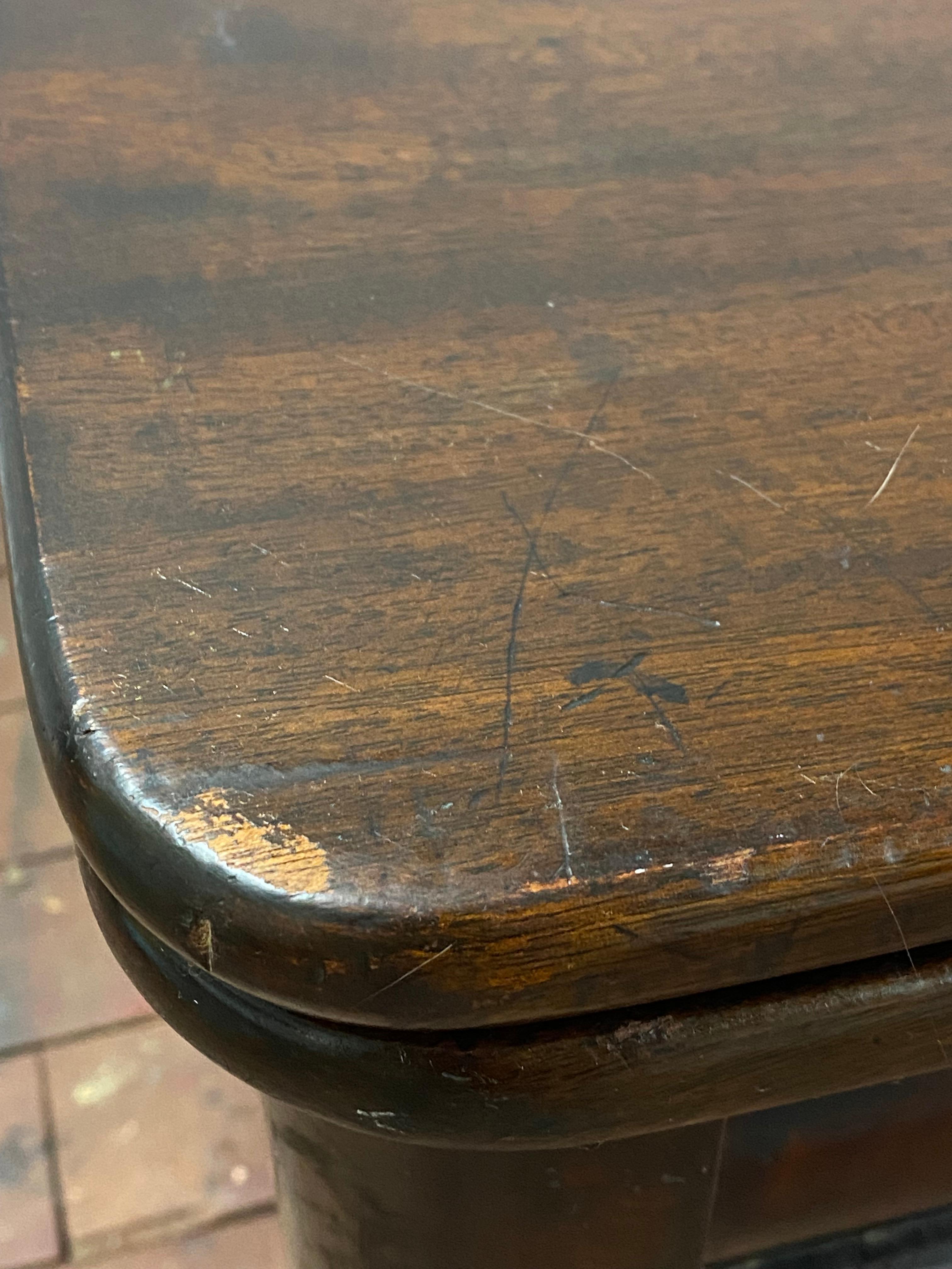 American Empire Flip Top Mahogany Gate Leg Console Table For Sale 14