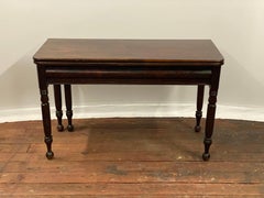 American Empire Flip Top Mahogany Gate Leg Console Table