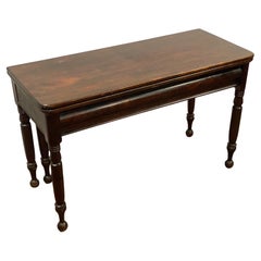 American Empire Flip Top Mahogany Gate Leg Console Table