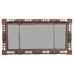 American Empire Gilt Three Section Wall Mirror