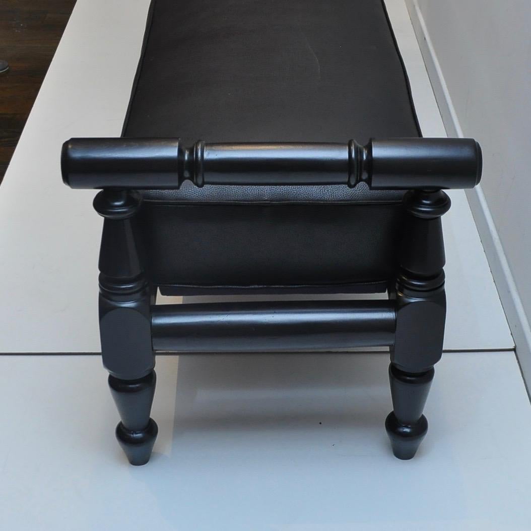 American Empire Leather Bedpost Bench 4