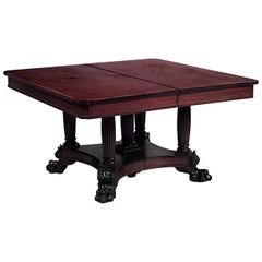 American Empire Mahogany Dining Table