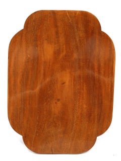 American Empire Hand-Carved Mahogany End Table, Rectangular Top, USA