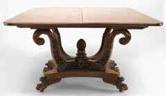 American Empire Mahogany Flip Top Console Table