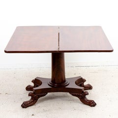 American Empire Mahogany Flip-Top Games Table