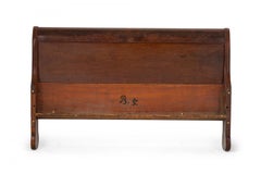 American Empire Mahogany Scroll Form Sleigh Bed