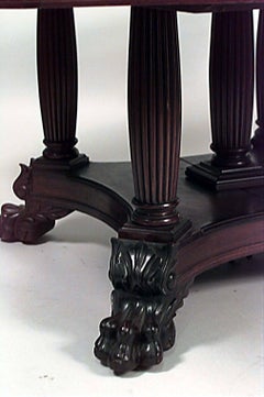 American Empire Mahogany Dining Table