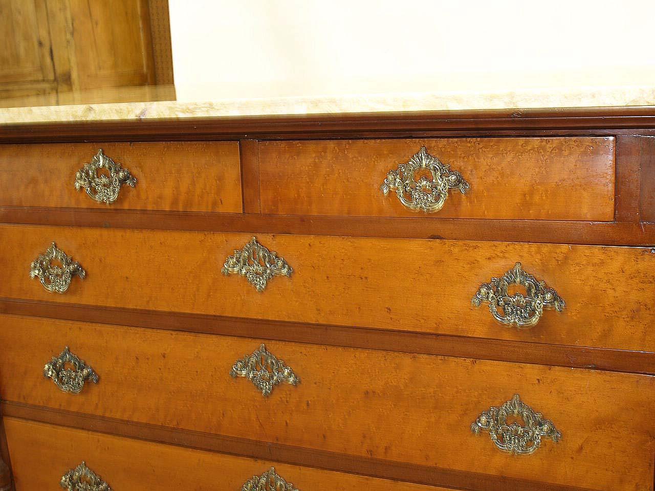 Mid-19th Century American Empire Marble Top Chest For Sale