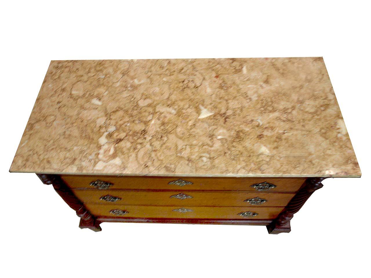 American Empire Marble Top Chest For Sale 4