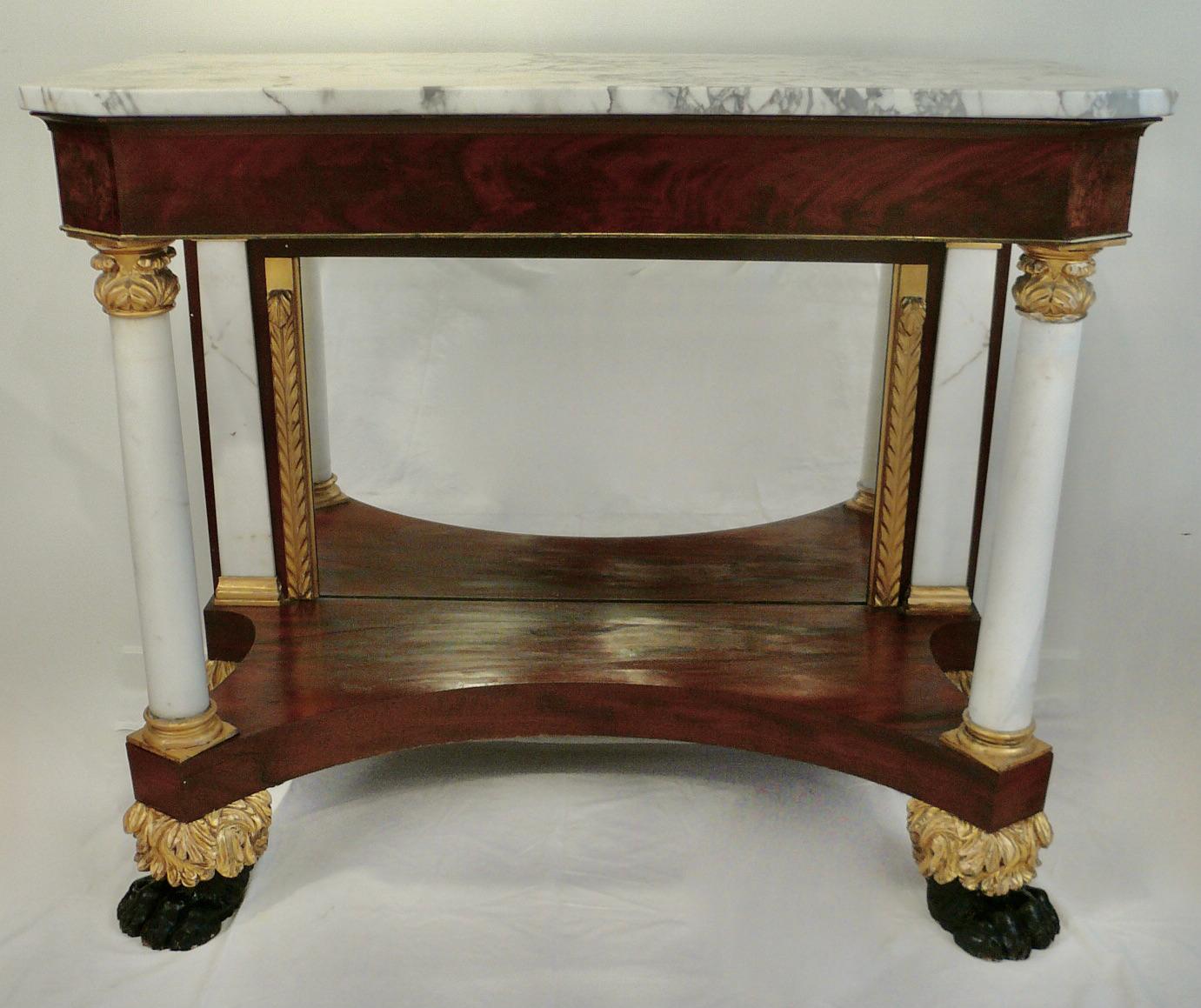 American Empire or Classical Pier Table, New York 4