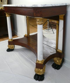 Table de pilier américaine Empire ou classique, New York