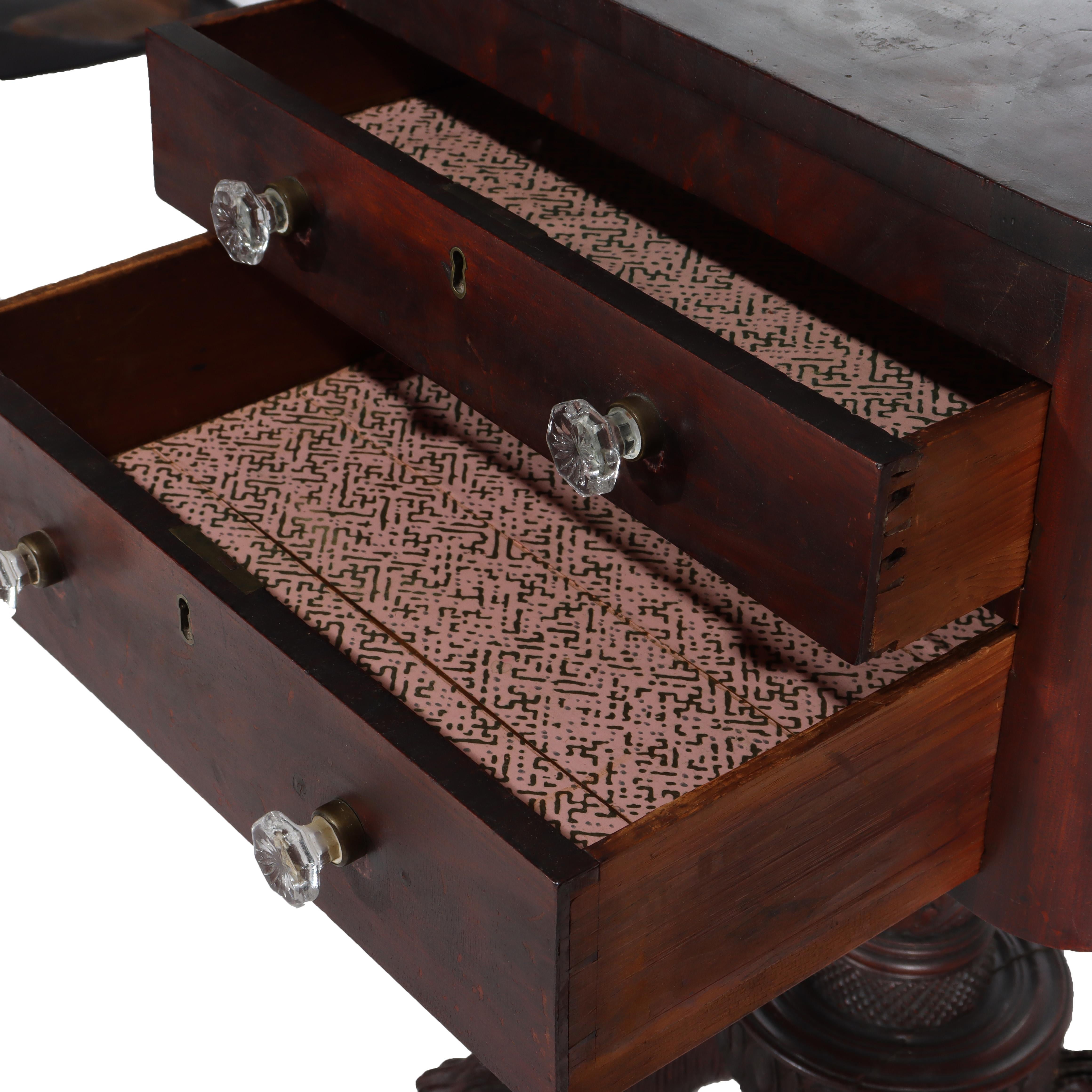 Acajou Support de travail en acajou pour Quervelle School de l'Empire américain C1840 en vente