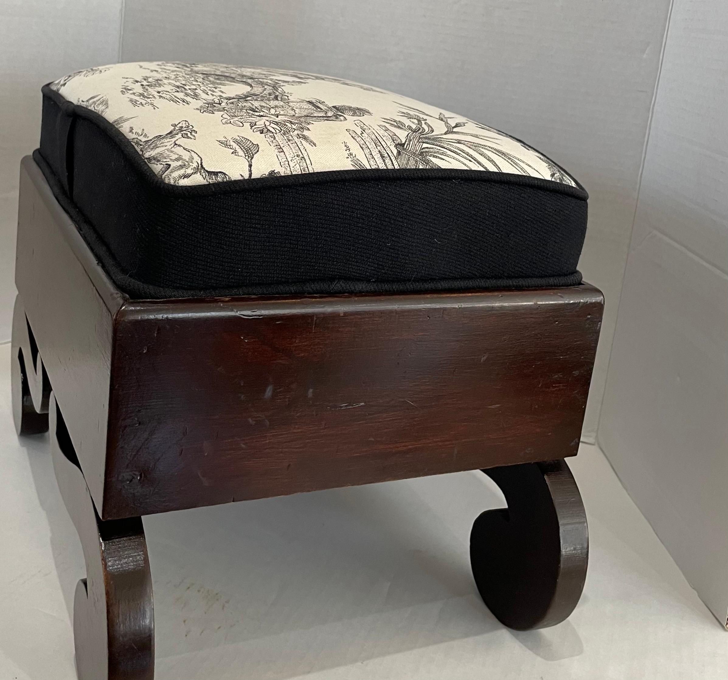American Empire Revival Foot Stool  For Sale 4