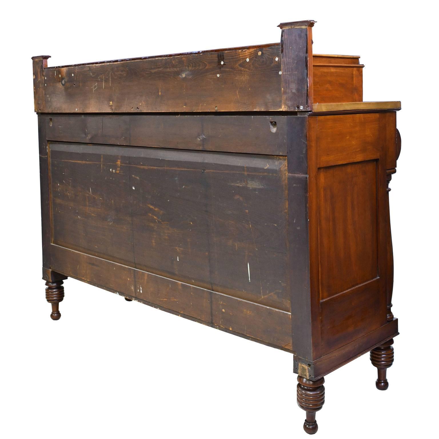 American Empire Sideboard in Satinwood, Vermont, circa 1825 For Sale 6