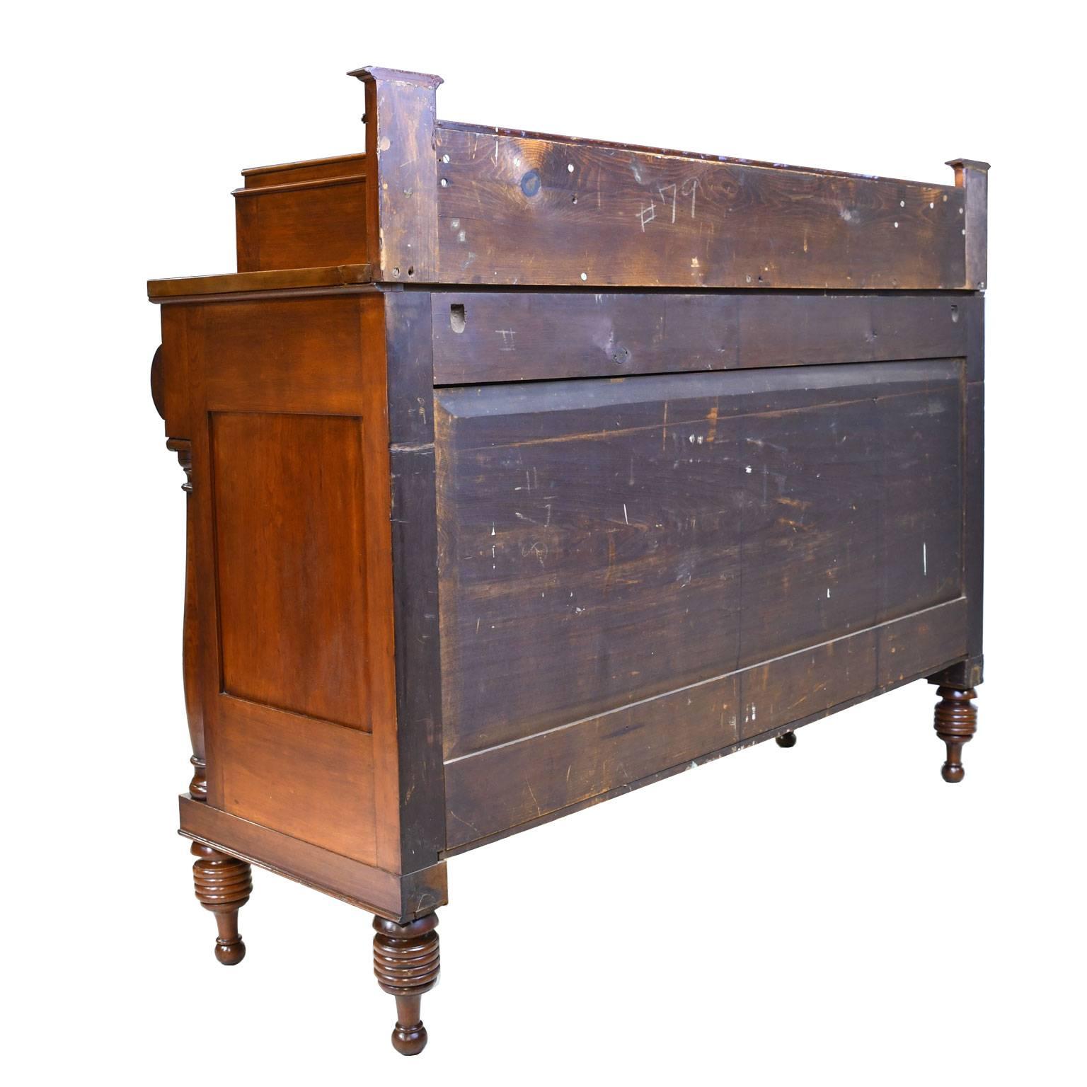 American Empire Sideboard in Satinwood, Vermont, circa 1825 For Sale 8