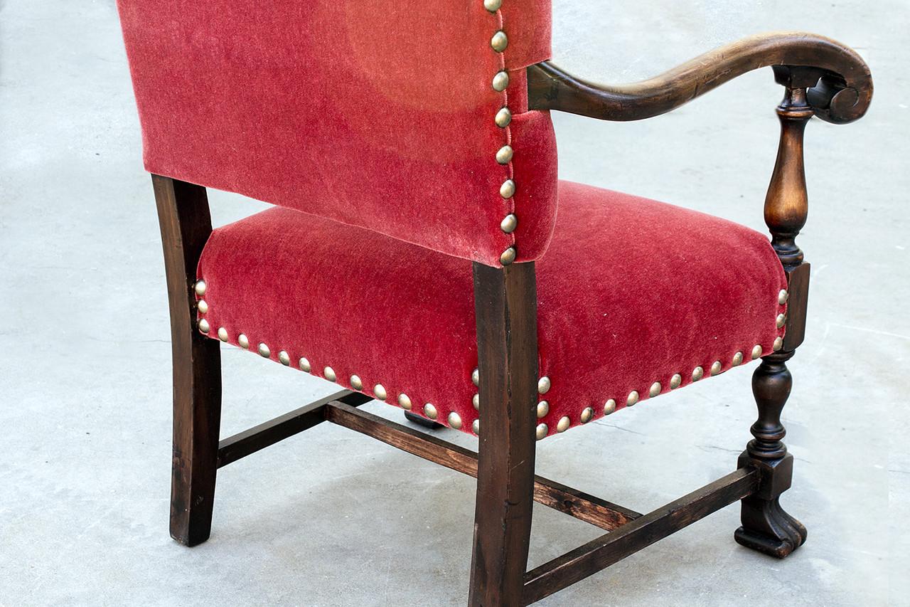 19th Century American Empire Style Armchair in Mahogany, c.1890 For Sale