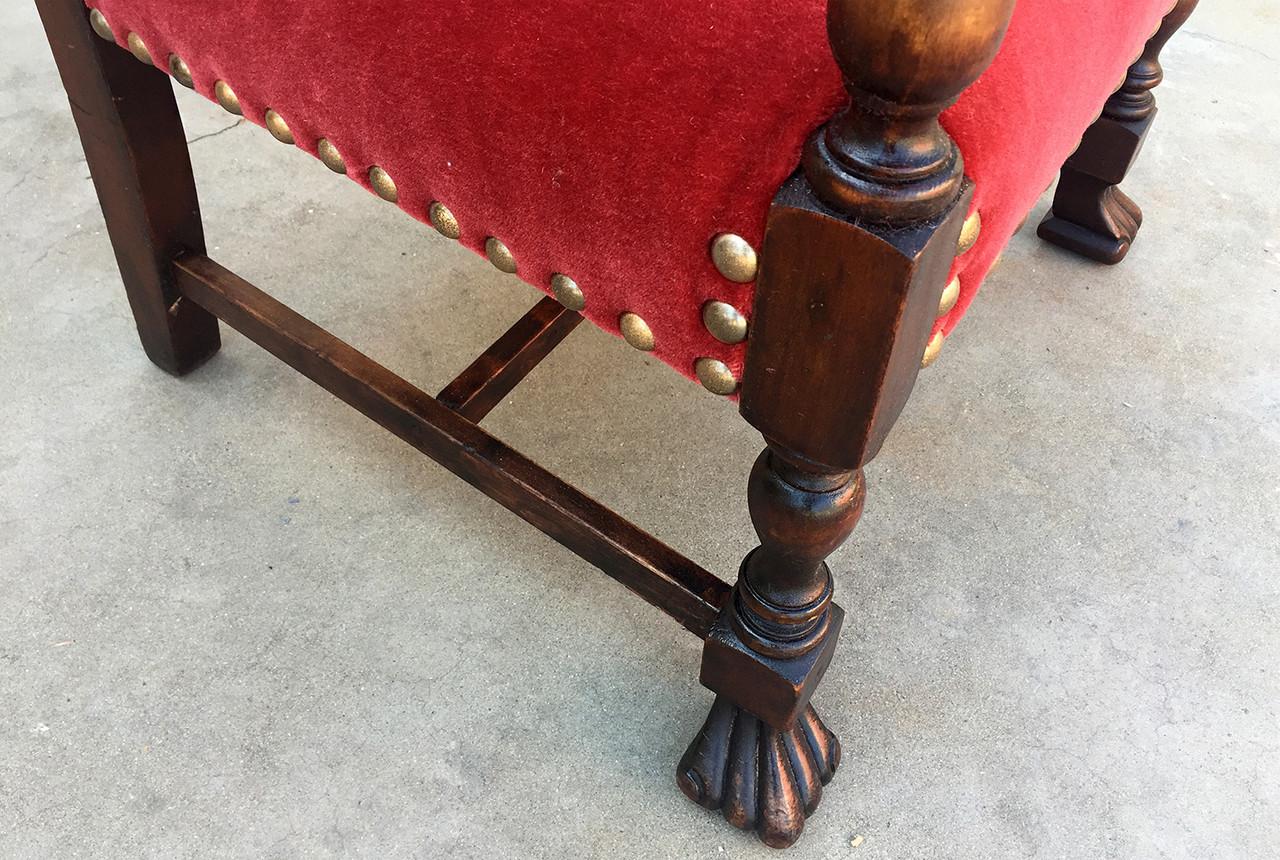 American Empire Style Armchair in Mahogany, c.1890 For Sale 2