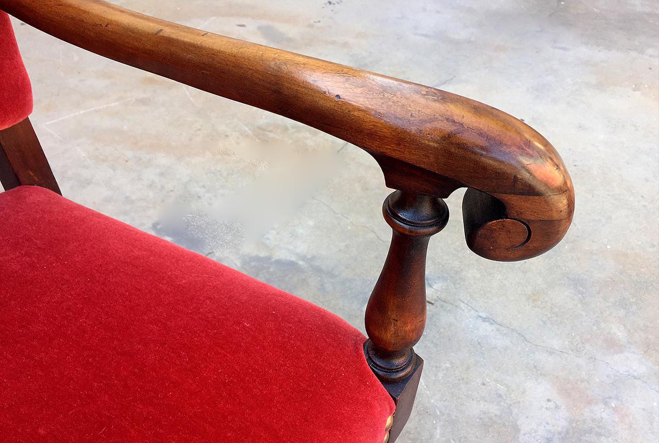 American Empire Style Armchair in Mahogany, c.1890 For Sale 4