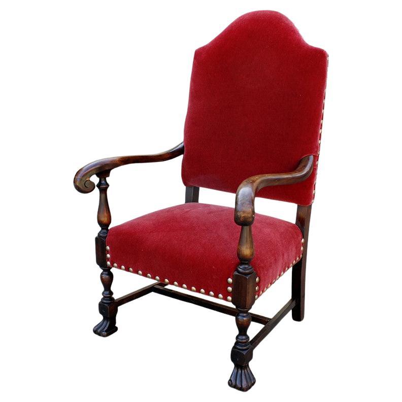 American Empire Style Armchair in Mahogany, c.1890 For Sale