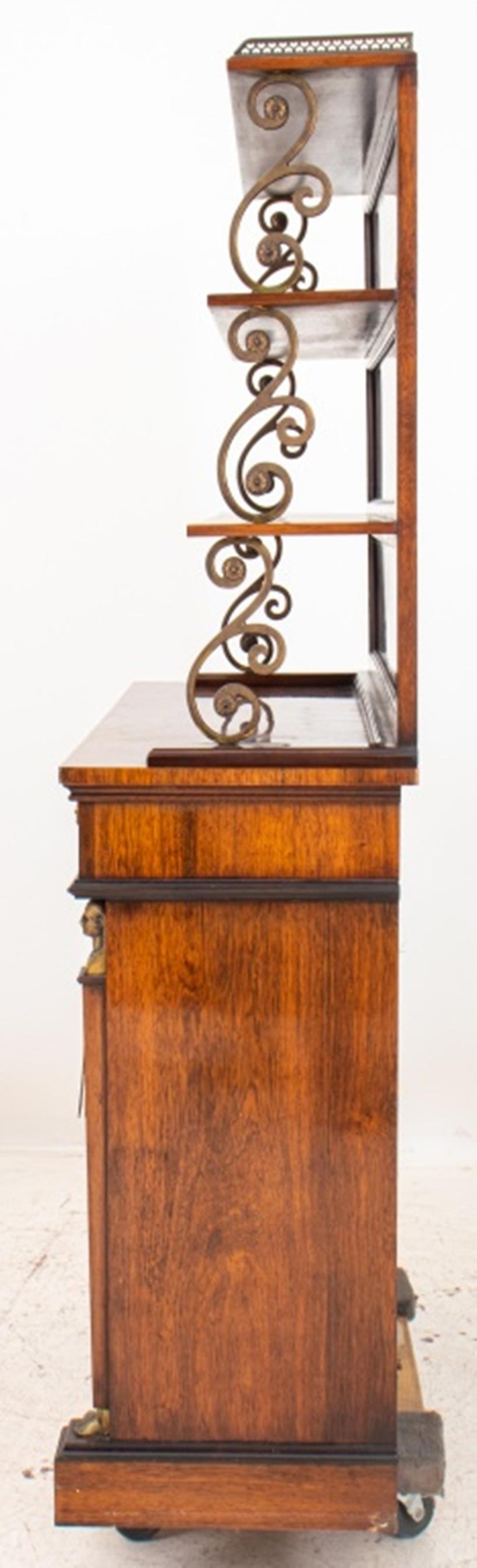 20th Century American Empire Style Mahogany Welsh Dresser