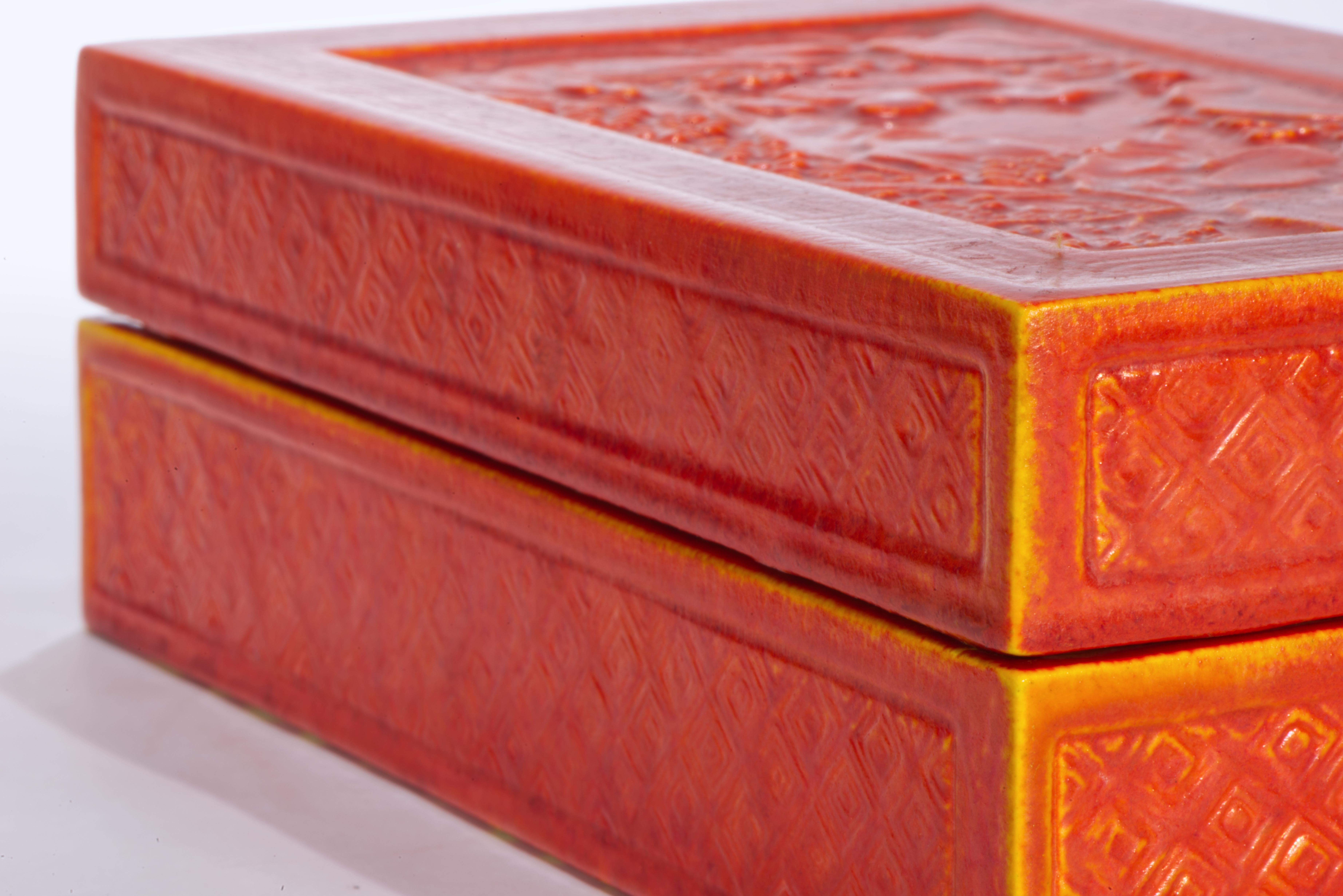 American Encaustic Co Ceramic Box attr. to Frederick Rhead, Strong Museum For Sale 8