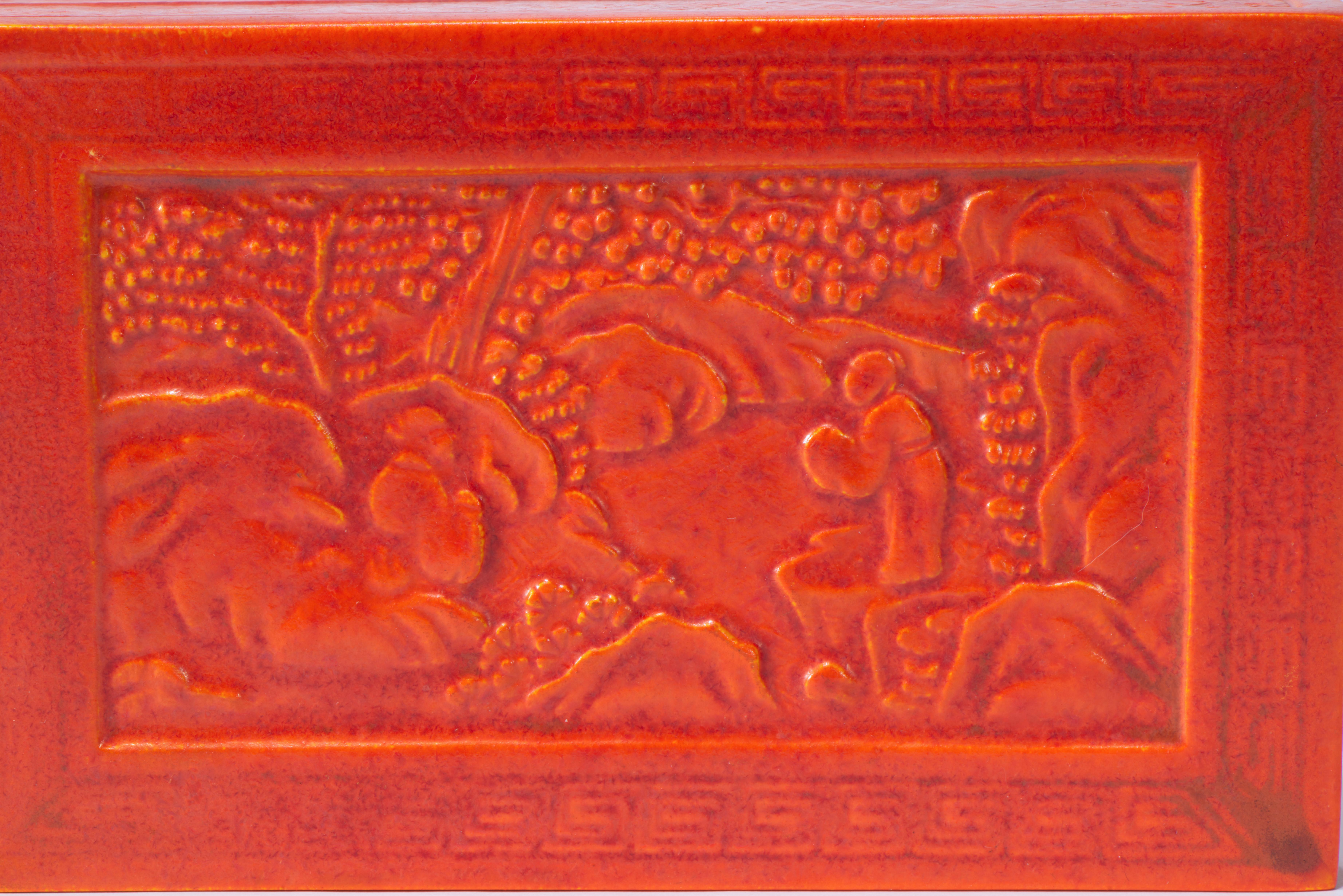 American Encaustic Co Ceramic Box attr. to Frederick Rhead, Strong Museum For Sale 10