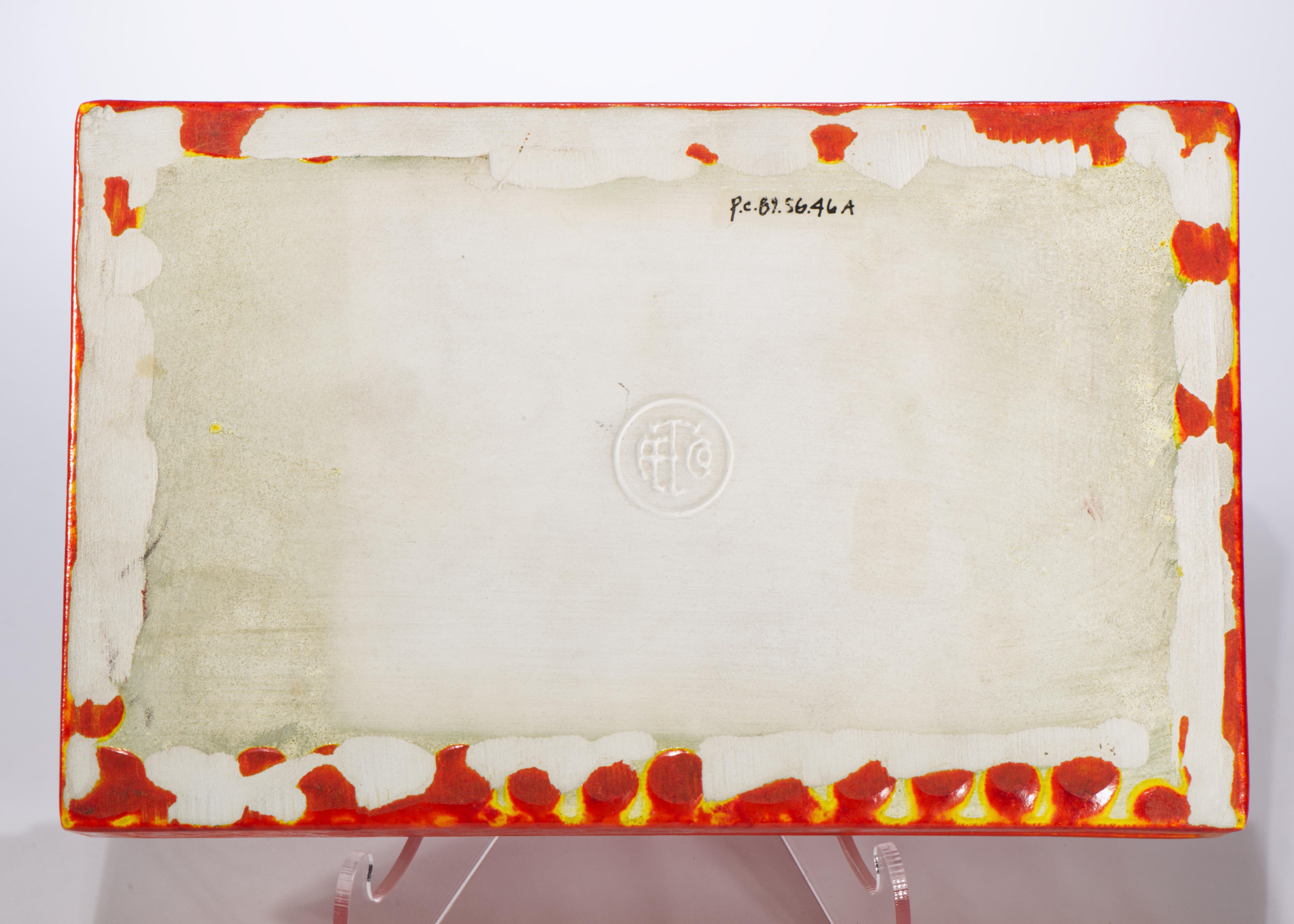 American Encaustic Co Ceramic Box attr. to Frederick Rhead, Strong Museum For Sale 3