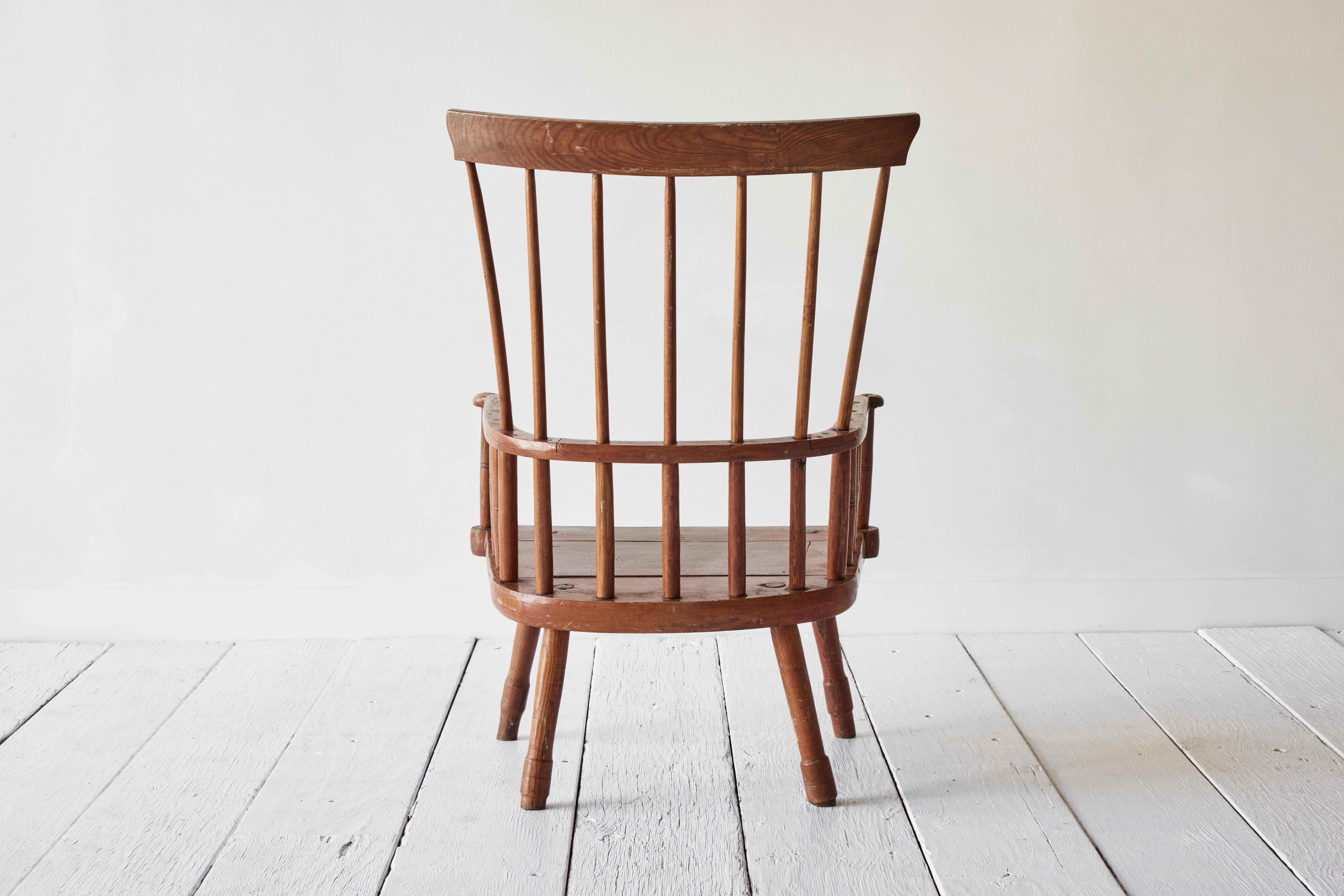 Wood American Fan-Back Windsor Chair