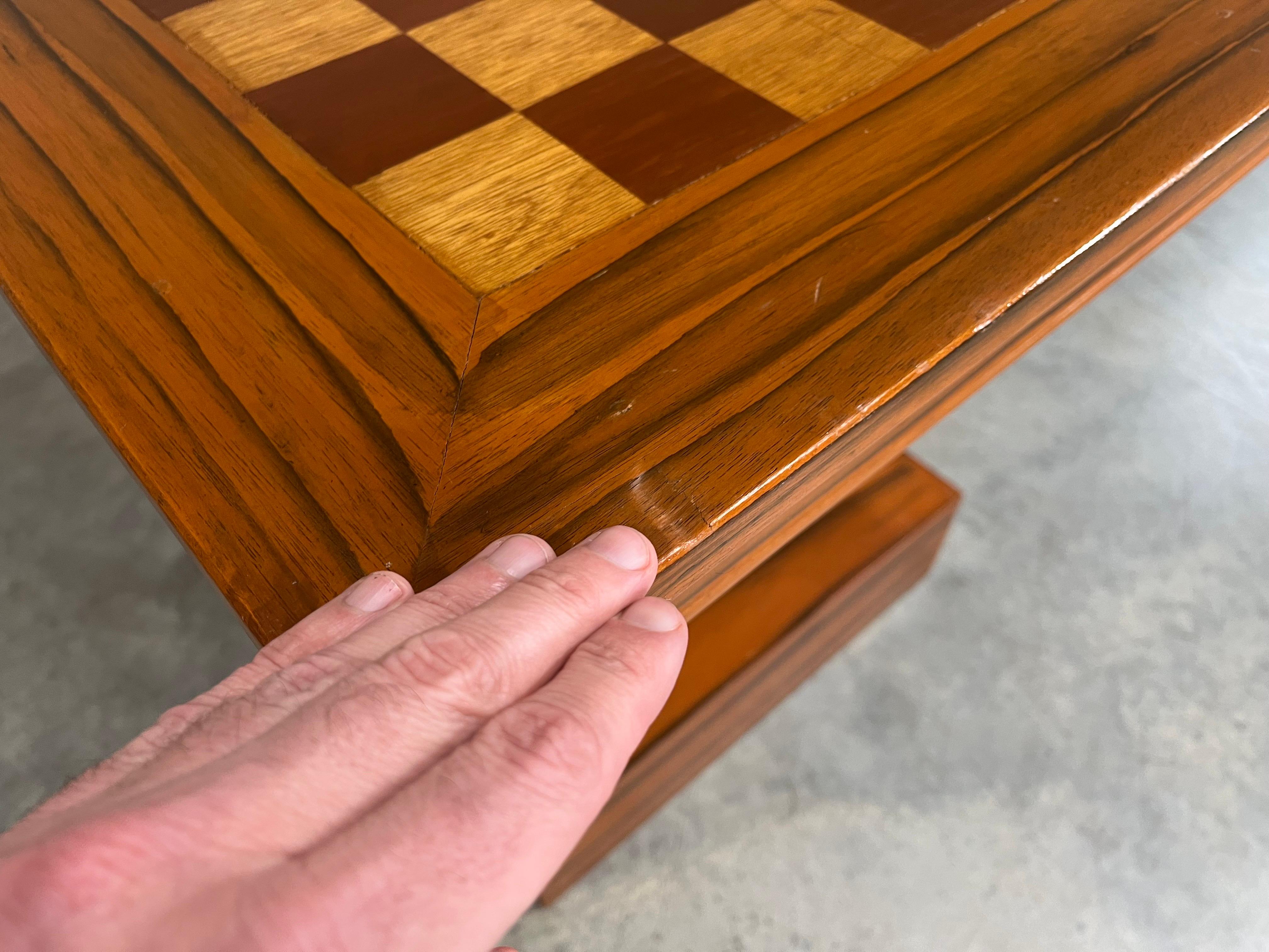 Mahogany American Fantasy Knight Chess Table After William ‘Billy’ Haines Circa 1960 For Sale