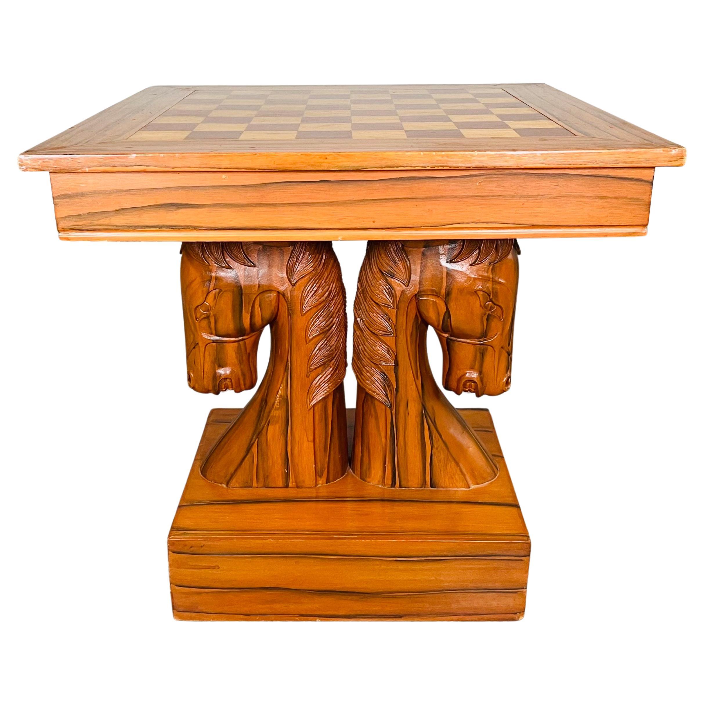 American Fantasy Knight Chess Table After William ‘Billy’ Haines Circa 1960 For Sale