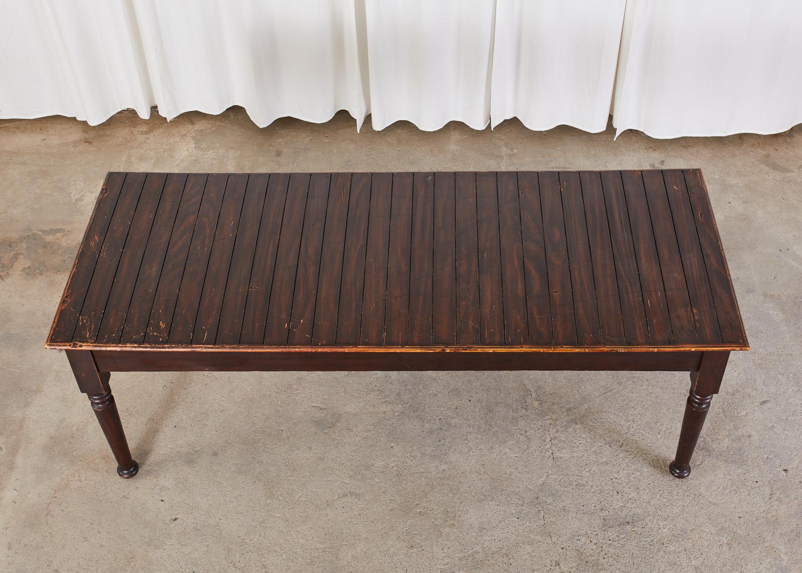 Wood American Farmhouse Work Table for Abercrombie and Fitch