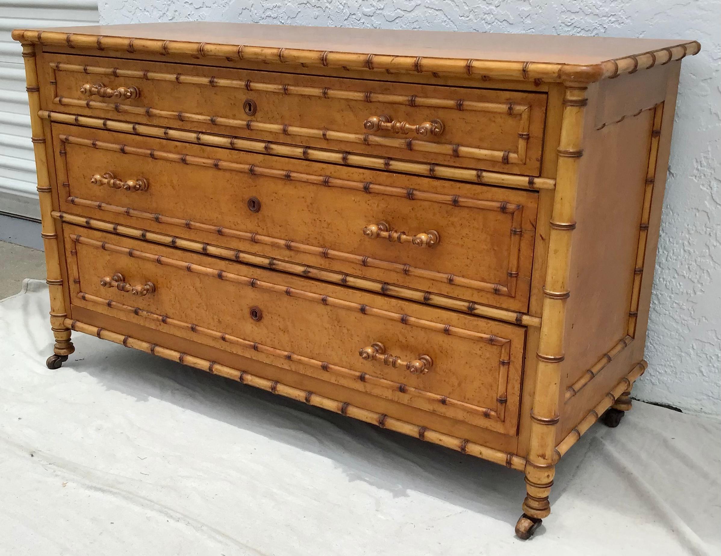 American Classical American Faux Bamboo Chest