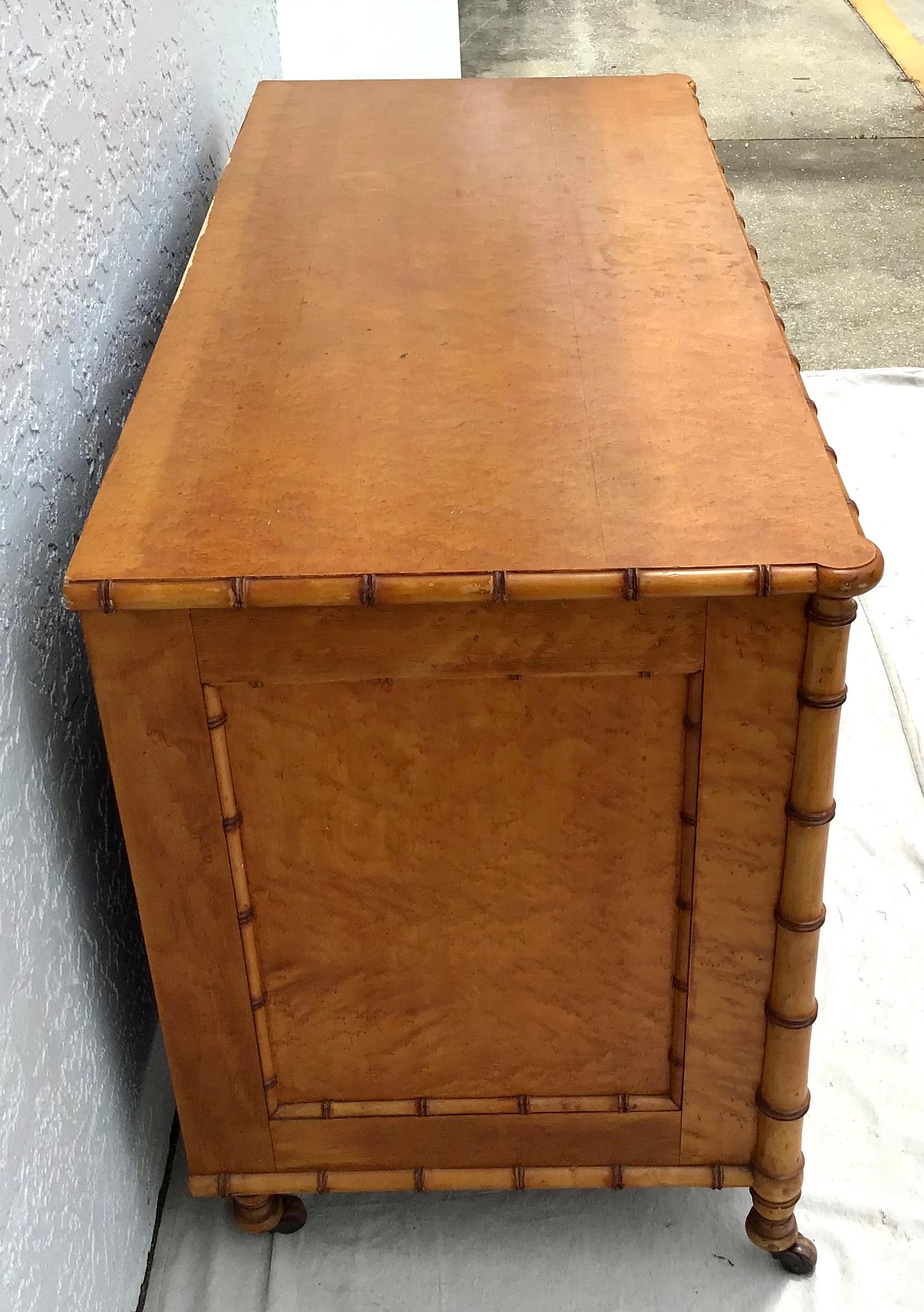19th Century American Faux Bamboo Chest