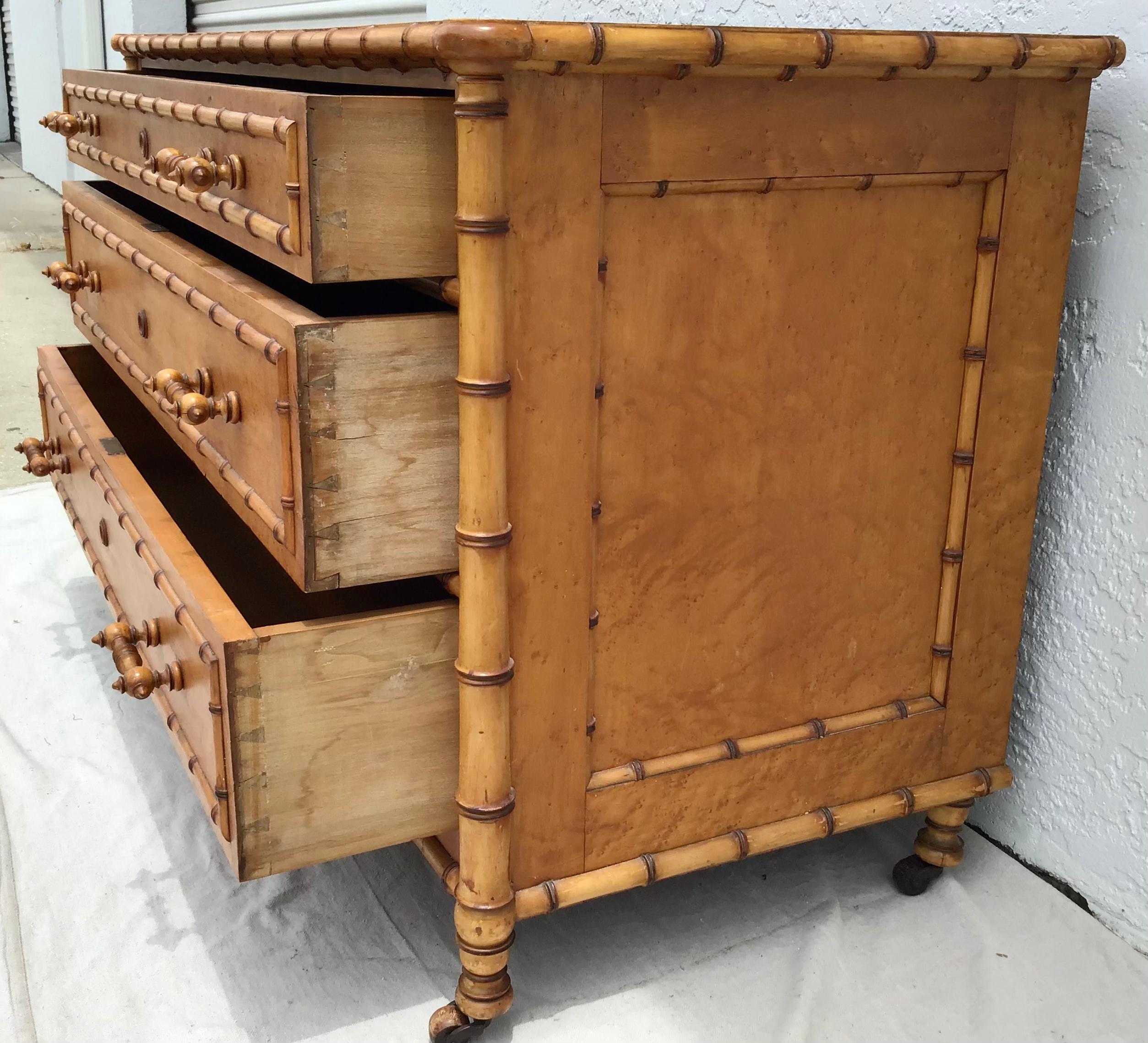 American Faux Bamboo Chest 4