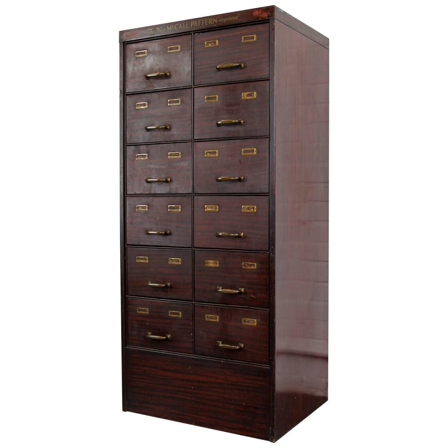 American Faux Wood Sewing Drawers, circa 1910