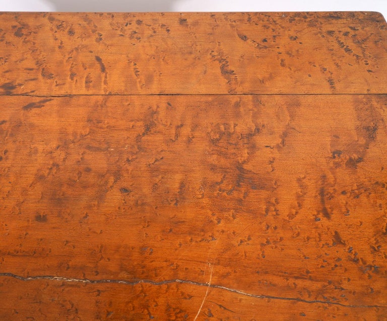 American Federal Birdseye Maple Work Table with Turned Legs and Ball ...