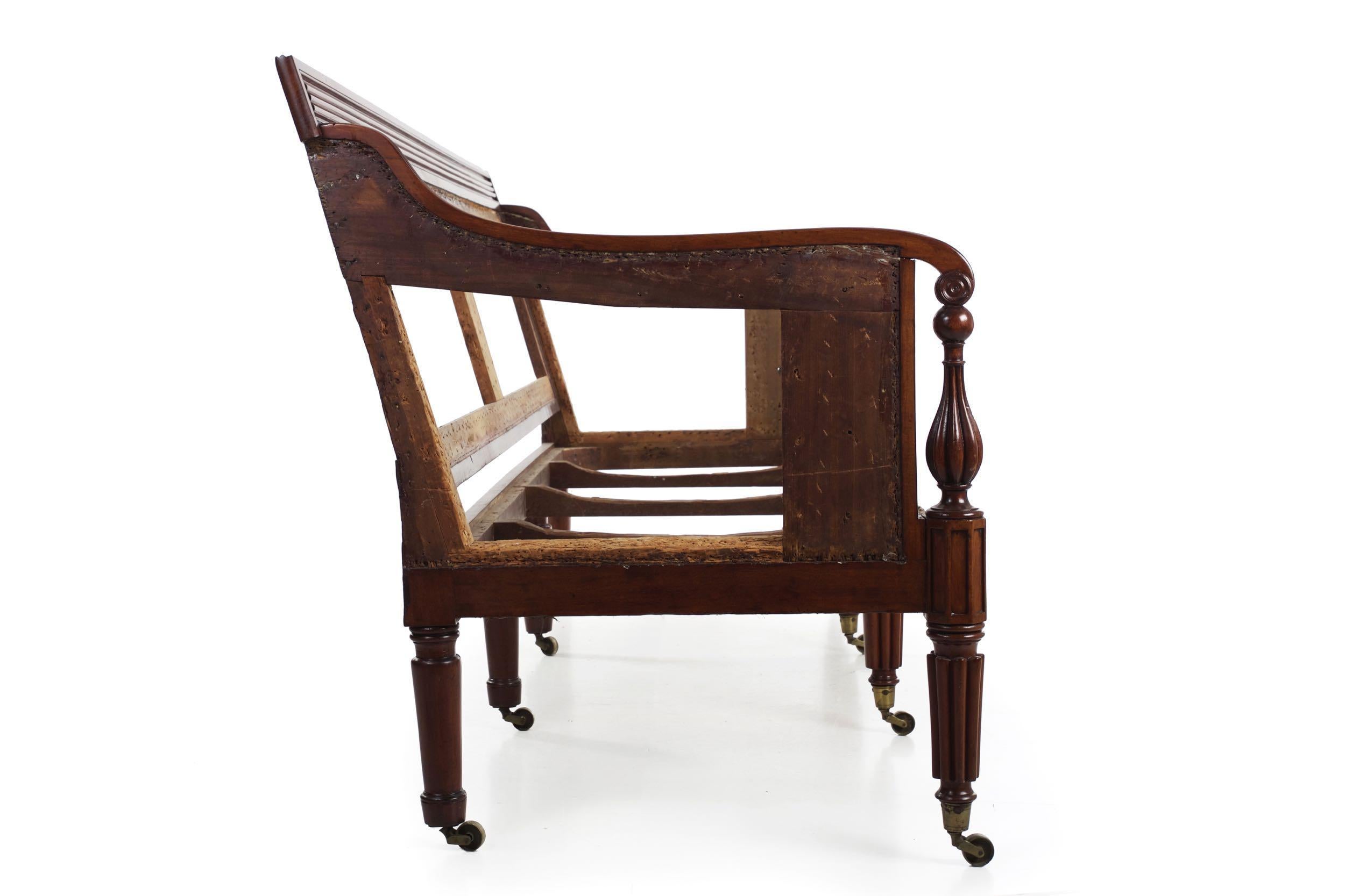 American Federal Carved Mahogany Sofa Attributed to William Camp, Baltimore 1