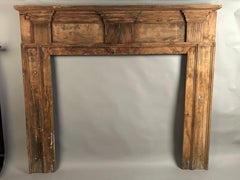 American Federal Fireplace Mantel with Reeded Capitals and Herringbone Tablet