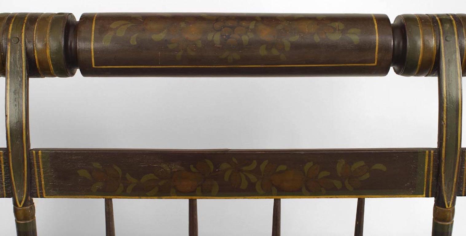 18th Century and Earlier American Federal Floral Painted Settee For Sale