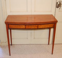 American Federal Fold Over Inlaid Tea Table with Tapered Legs Portsmouth, N.H.