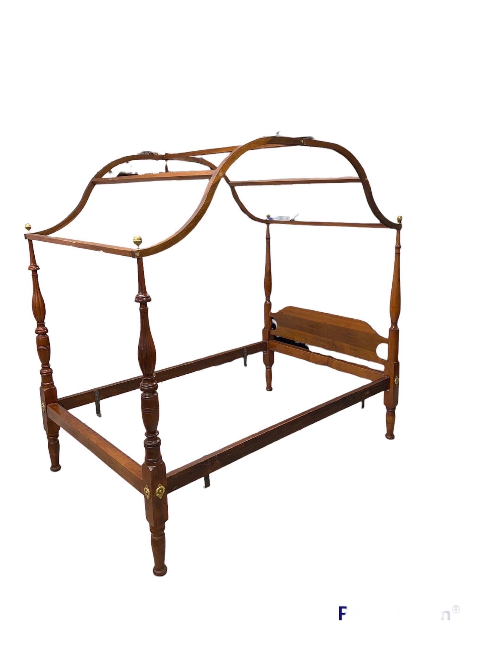 American Federal Four Post Maple Bed 2
