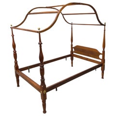 Antique American Federal Four Post Maple Bed